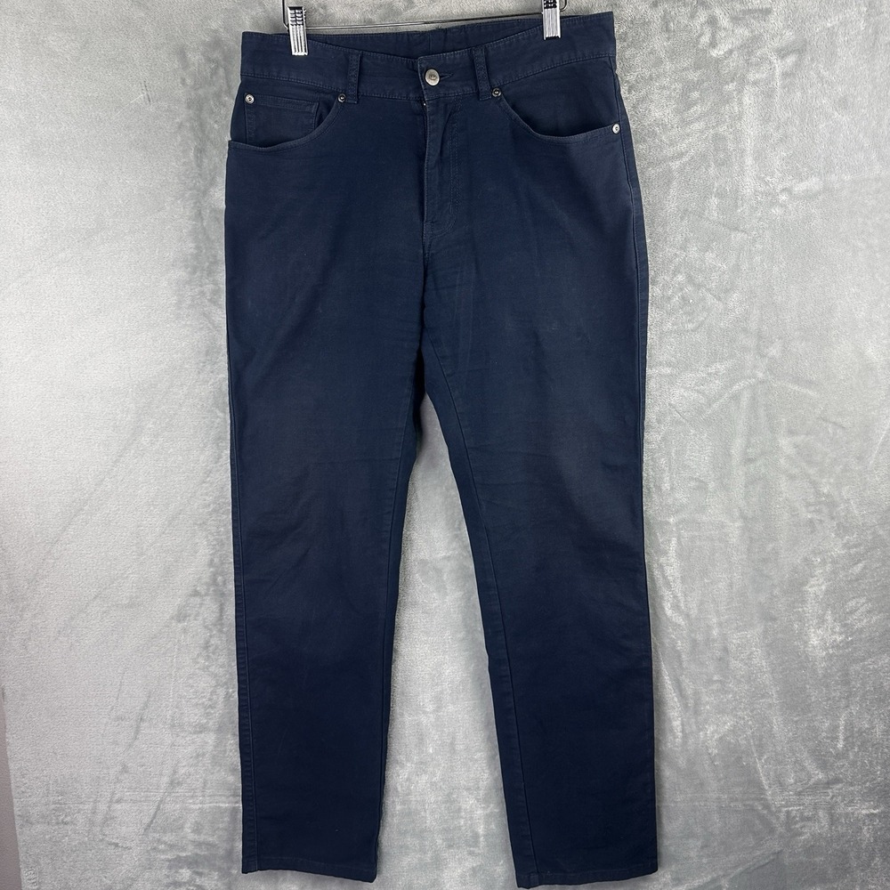 Peter Millar Crown Vintage Pants Mens 32x31 Navy 5 Pocket Cotton Stretch